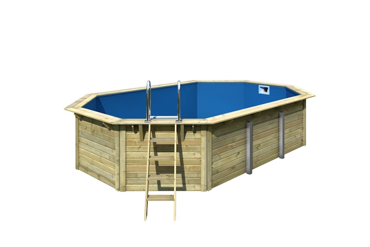 Karibu Pool Modell X4 610 x 400 cm - kesseldruckimprägniert mit Metallecken