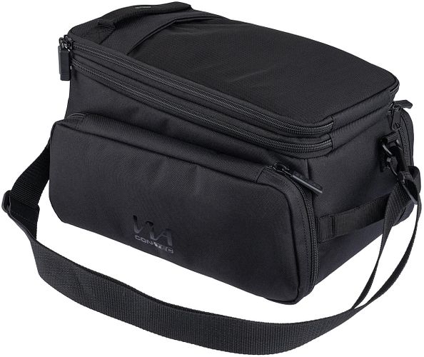CONTEC Gepäckträgertasche Via Explorer schwarz inkl. vormontiertem Racktime Snap-it Ada