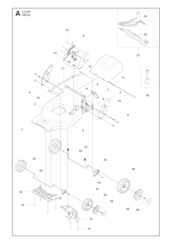 Husqvarna Rasenmäher gelegentliche Nutzung 967345201 LC 247