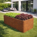 Vorschaubild Premium Hochbeet aus Cortenstahl mit Rostpatina 200 x 80 x 75 cm
