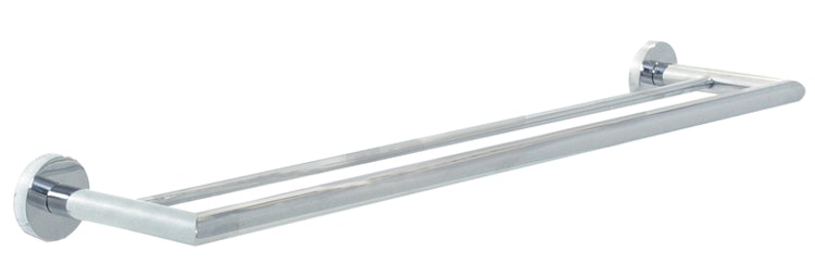 Bravat doppelte Badetuchstange Varuna, chrom - 65 cm, eckig