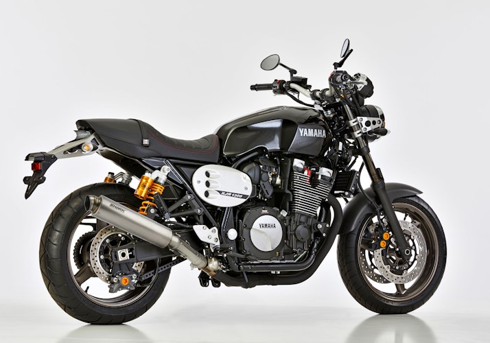 SHARK SLIP-ON Titan silber SRC 4 für YAMAHA XJR1300 EURO3  