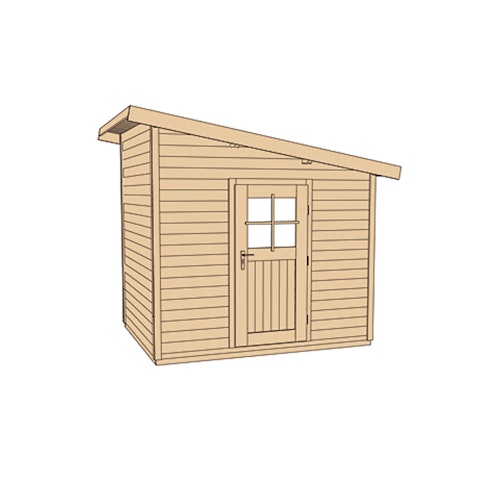 Weka 28 mm Gartenhaus 260 Anbauhaus