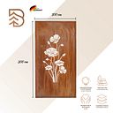 Vorschaubild Badeko Parawand „Mohnblume“ in Edelrostoptik