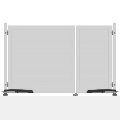 TraumGarten SYSTEM BOARD XL Doppeltor auf Maß mit E-Antrieb