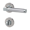 Vorschaubild Griffwerk Türgriff LARONDA Schraubrosette- Chrom/Nickelmatt/Edelstahl - Auslaufartikel