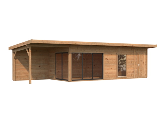 Palmako Gartenhaus Andrea 21,1 + 7,9 m² Slide Plus - 44 mm