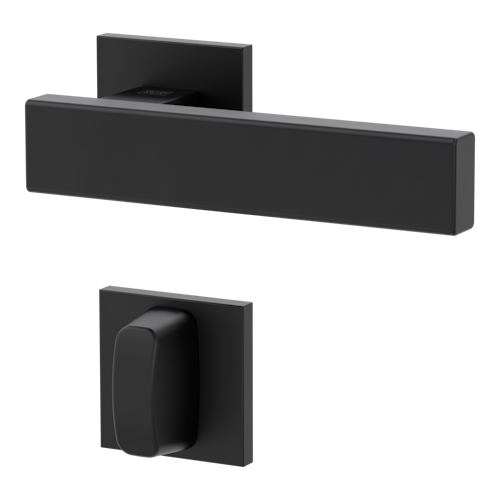 Griffwerk VAYA 200 CUBICO fast2fix Fast2Fix Rosetten eckig WC Graphitschwarz