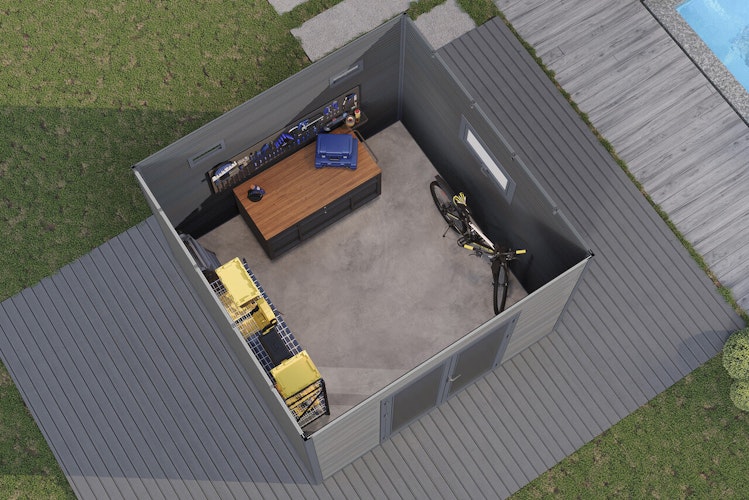 Wolff Finnhaus WPC Gartenhaus Avela im Rhombus-Design - 28 mm