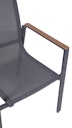 Vorschaubild Garden Pleasure Gartenmöbel Set RANA / SILEA 04, Ausziehtisch 200/260 x 100 + 8 Stapelsessel, Alu Anthrazit / Keramik Silbereiche / Kunststoffgewebe Dunkelgrau