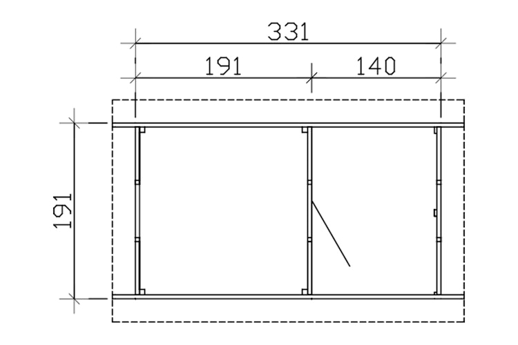 Skan Holz Saunahaus Helsinki 2 - 45 mm Blockbohlen