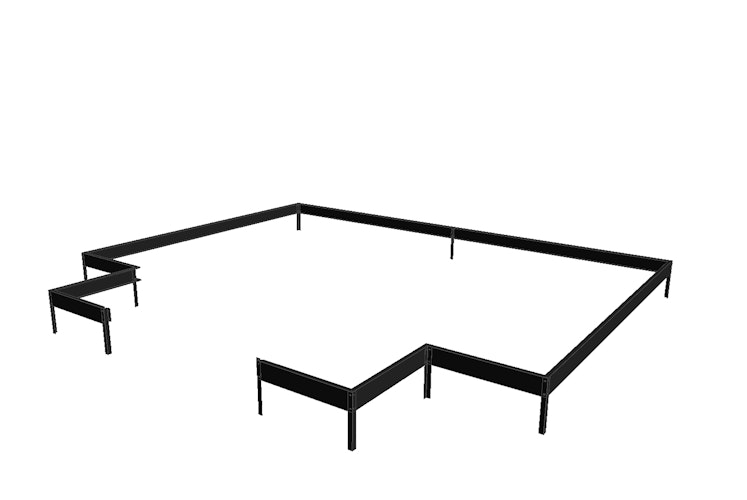 Juliana Stahlfundament für Gewächshaus Orangerie - 15,1 m²