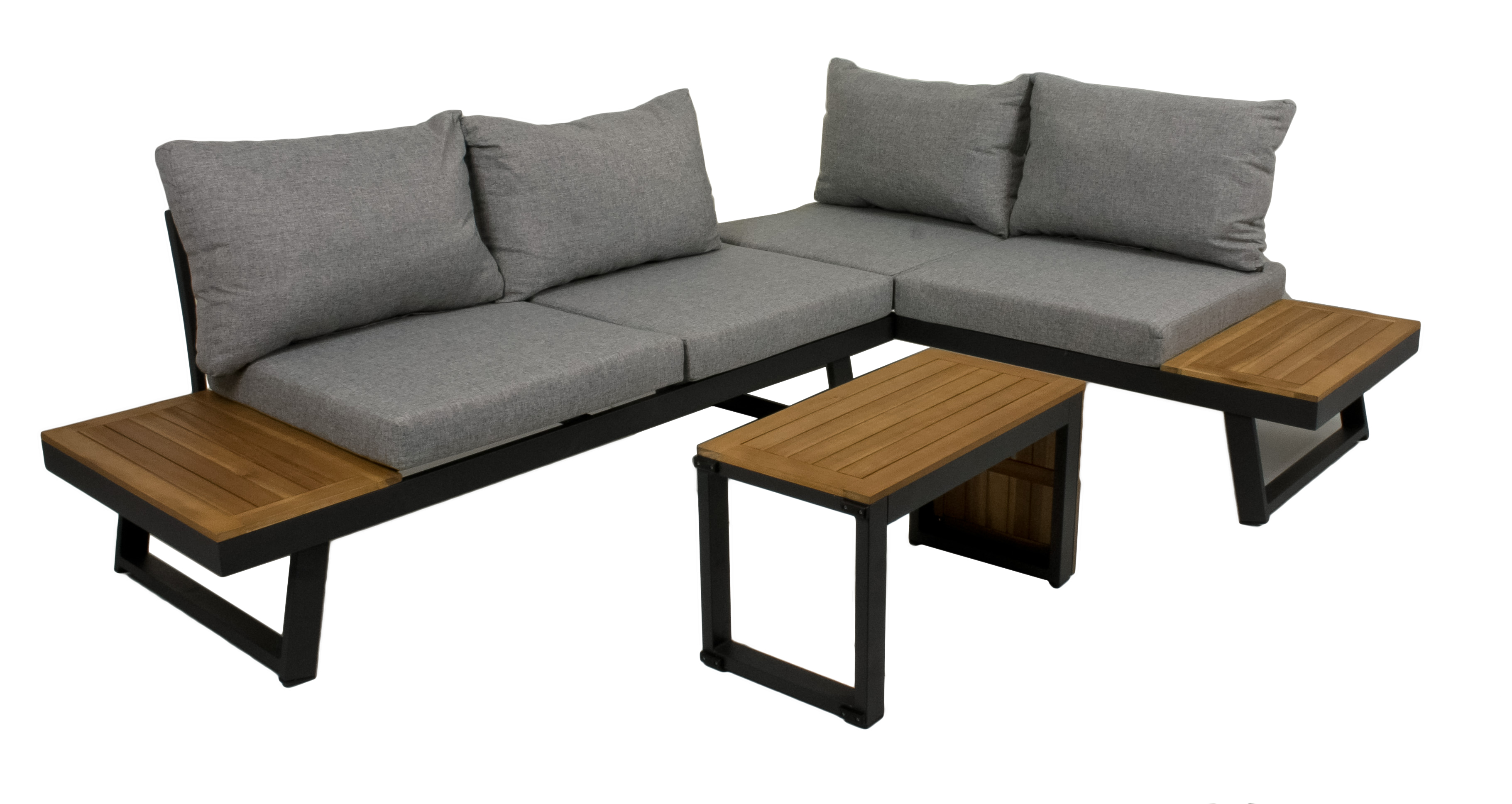 Garden Pleasure Lounge Set FELICE, Aluminium / Akazie / Kissen 100 % Polyester