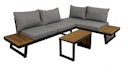 Vorschaubild Garden Pleasure Lounge Set FELICE, Aluminium / Akazie / Kissen 100 % Polyester