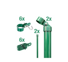 Alberts® Zauneck-Set Maschendrahtzaun,z.Einbet.,grün,Zaunhöhe:1000mm 601409