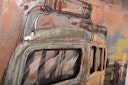 Vorschaubild 3D Metallbild Bulli mit Pärchen 120 x 80 cm, Stahlblech