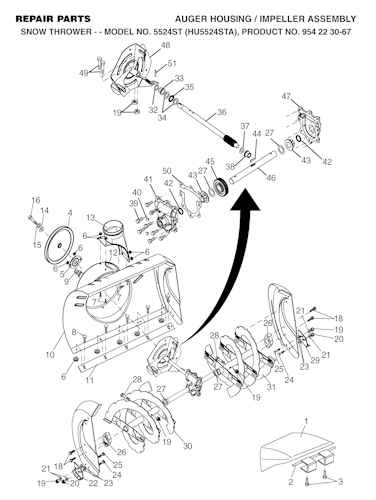 Husqvarna Schneefräsen/Fräsen 954223067 5524ST