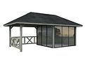 Vorschaubild Palmako Pavillon Bianca 16,6 m² Set 503 Slide Plus mit Isolierglas-Schiebetüren