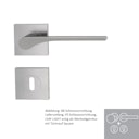 Vorschaubild Griffwerk Wechselgarnitur LEAF LIGHT SIEGER DESIGN eckig - Samtgrau, Kaschmirgrau, Graphitschwarz