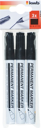 kwb 3 Markierstifte schwarz SB 377110