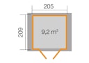 Vorschaubild Weka Gartenhaus 224 inkl. Doppeltür - 21 mm