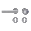Vorschaubild Griffwerk Wechselgarnitur VAYA 137 TRI fast2fix Fast2Fix GK3 Rosetten rund Knopf R2 Edelstahl matt L