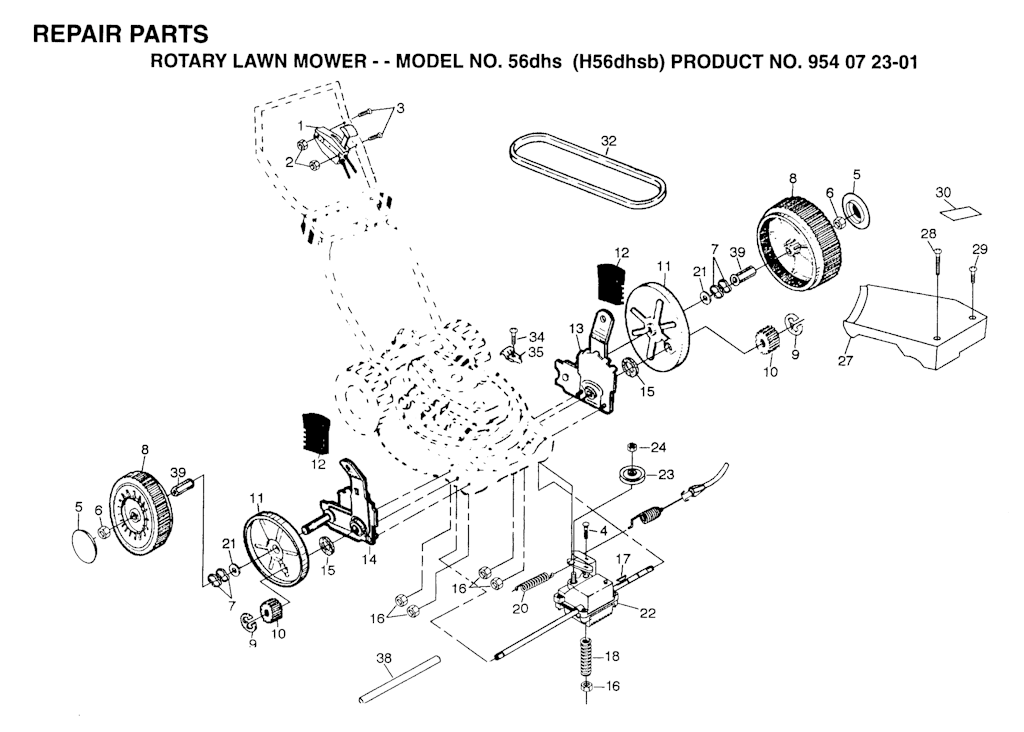 Explosionszeichnung Ersatzteile