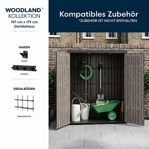 Suncast Kunststoff-Geräteschrank Modern  (klein) - stahlverstärkt
