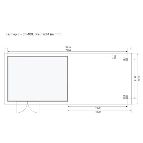 Karibu Woodfeeling Gartenhaus Bastrup 8 - 28 mm
