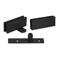 Griffwerk Pivot Glas SET- schwarz matt Glastürschließer -PT20Plus- PT24- einstellbar - 100Kg- 8 -12mm