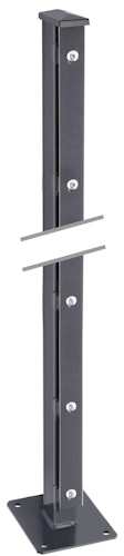 dz Pfosten AF mit Fussplatte inkl. Abdeckleiste und Edelstahlschrauben