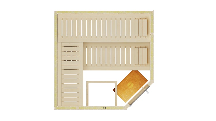 Weka Elementsauna Varberg 3 Familiensauna - 68 mm