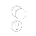 Vorschaubild Griffwerk Wechselgarnitur ULMER GRIFF R 4 -Edelstahl matt