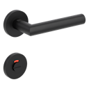 Vorschaubild Griffwerk LUCIA PROFESSIONAL PVD+ Schraubtechnik GK3 Rosetten rund WC rot/weiß Graphitschwarz PVD+