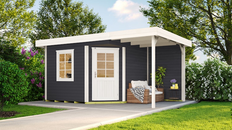 Weka Designhaus 213 A 28 mm inkl. 150 cm Anbau