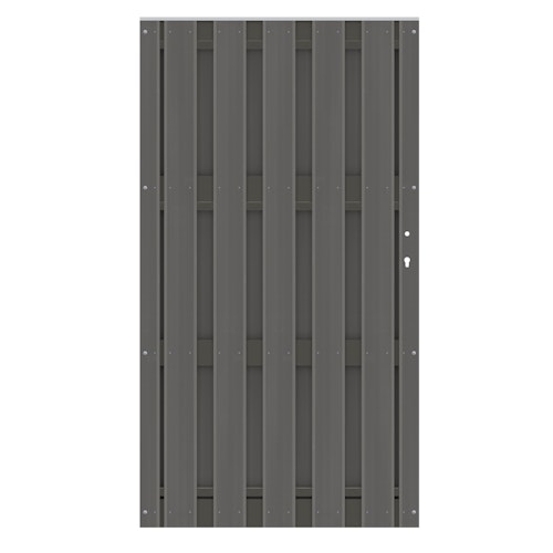 TraumGarten Jumbo WPC Alu-Design Einzeltor 980 x 1790 mm