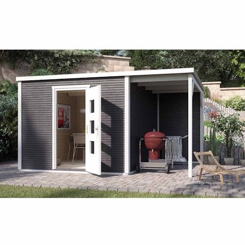 Weka Designhaus 413 A 45 mm inkl. 150 cm Anbau