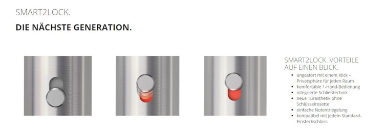 Griffwerk Türgriff smart2lock 2.0 LOREDANA PROFESSIONAL Schraubtechnik -Edelstahl poliert/matt