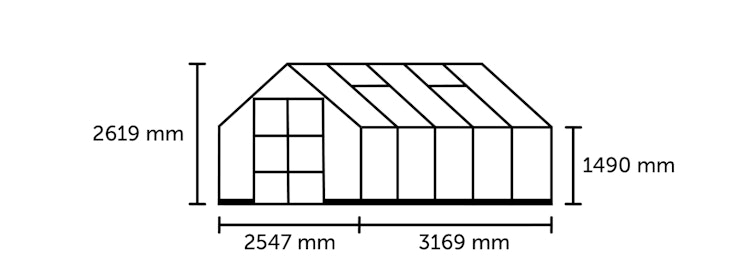 Halls Gewächshaus Icon 8 - 8,1 m² / 9,7 m² / 11,2 m²