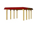 Vorschaubild Skan Holz Spreewald - Walmdach Carport Breite 396 cm