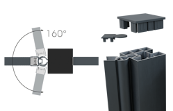 Fiberdeck BOSTON Alu Eckprofil Variabel Zubehörbild