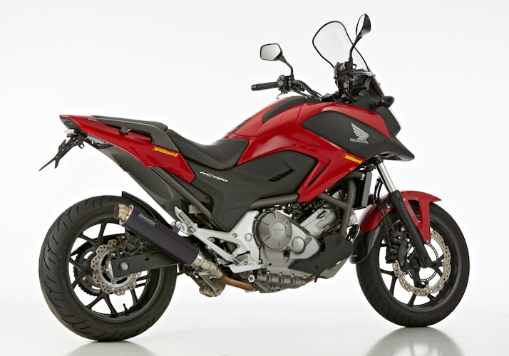 SHARK SLIP-ON Aluminium eloxiert schwarz SRC 4 für HONDA Integra 750,NC750S,NC750X EURO4 EURO5 EURO5+