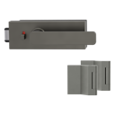 Vorschaubild Griffwerk Glastürbeschlag PURISTO S mit Griff VAYA 265 MINIMAL MODERN smart2lock Flüster 3-tlg. Bänder VAYA 265 MINIMAL MODERN Kaschmirgrau