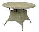 Vorschaubild Garden Pleasure Gartenmöbel Set BASTIA, Tisch Ø 100 + 4 Stühle, Polyrattan Ingwerbraun / Polywood / Kissen 100 % Polyester Anthrazit