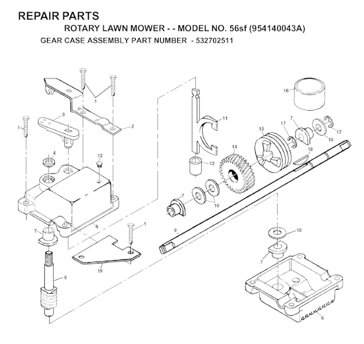 Husqvarna Rasenmäher gelegentliche Nutzung 56 SF, 954140043A, 532702511, 1998-02