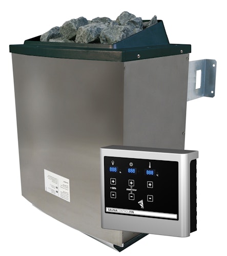 Karibu 9 kW Saunaofen finnisch anthrazit inkl. Steuergerät EASY weiß - Sparset