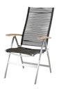 Vorschaubild Diamond Garden Hochlehner ATLANTA, Edelstahl / Rope Mocca / Teak-Armlehnen
