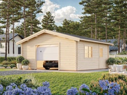 Palmako Garage Roger 27,7 m² - 70 mm - mit Sektionaltor