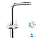 Vorschaubild 4 Wege Wasserhahn Küchenarmatur, FC, mit 360° schwenkbarem L-Auslauf, Verchromt
