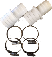 myPOOL Schlauchverbinder Ø 32/38mm/2er+Schlauchklemmen